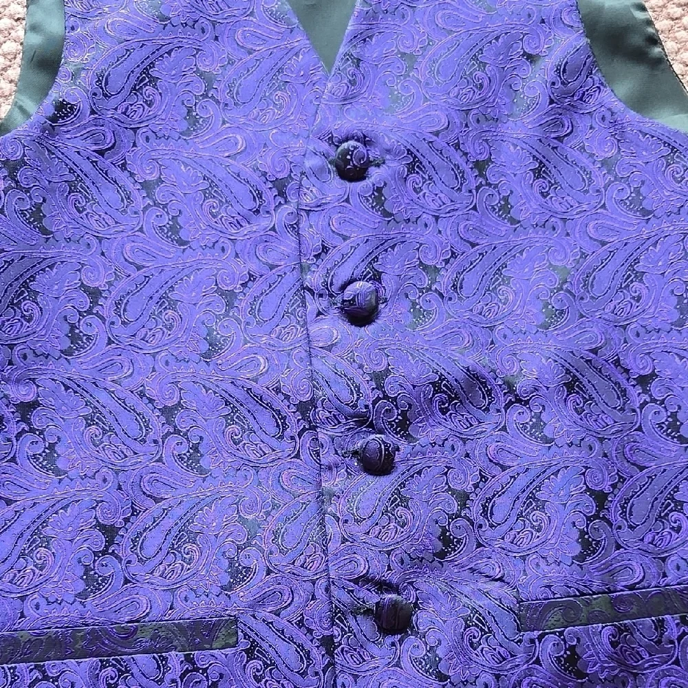 Purple Paisley Boy's Vest